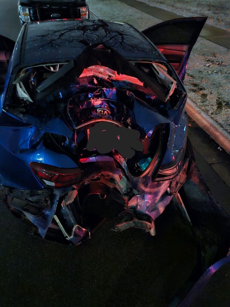 Woman charged with impaired after car strikes utility pole