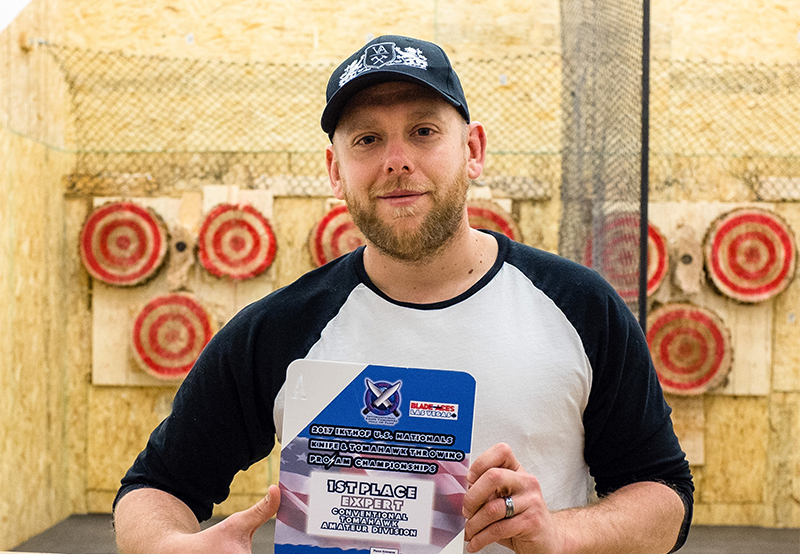 City axe thrower edges competition at the U.S. nationals