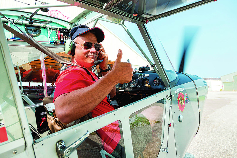 Firefighter recreated vintage military aircraft by hand