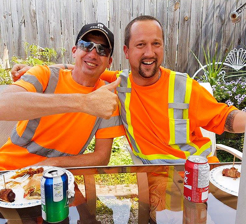 Grateful neighbours throw BBQ to thank road construction crew