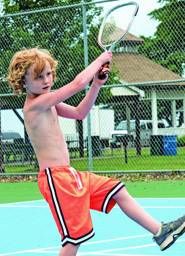 Tennis match heating up