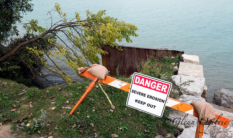 Shoreline erosion continues