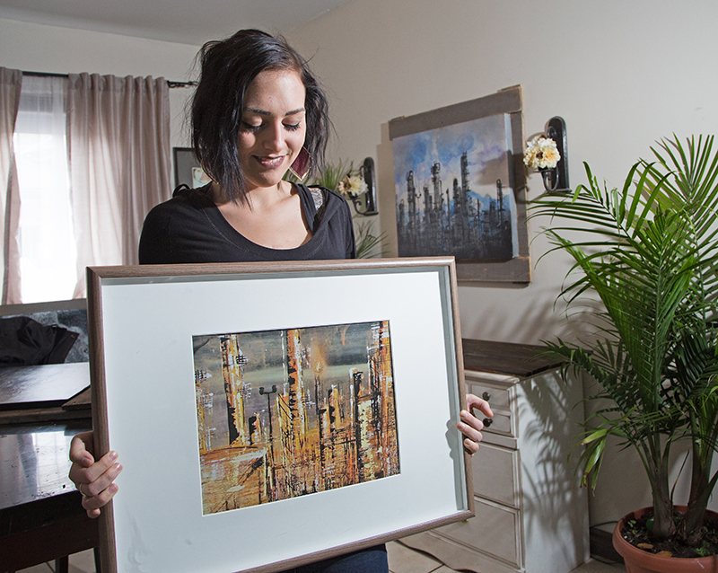 Unable to work in Chemical Valley, young mom now paints it