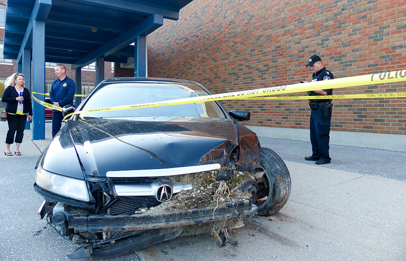 Students at Great Lakes high school get crash course in safety