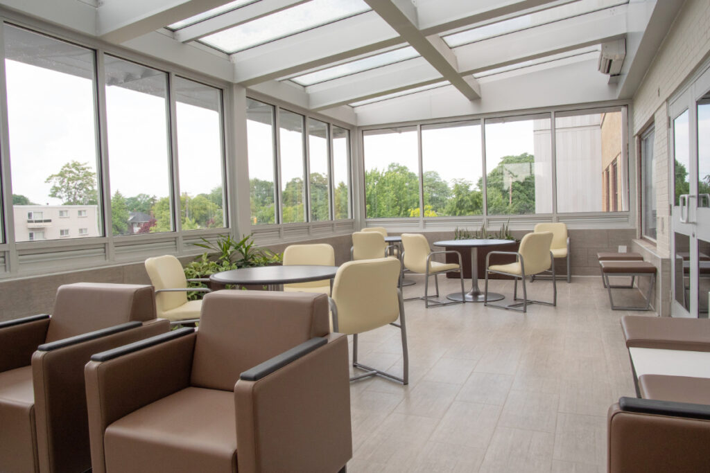 Hospital opens new patio offering therapeutic space