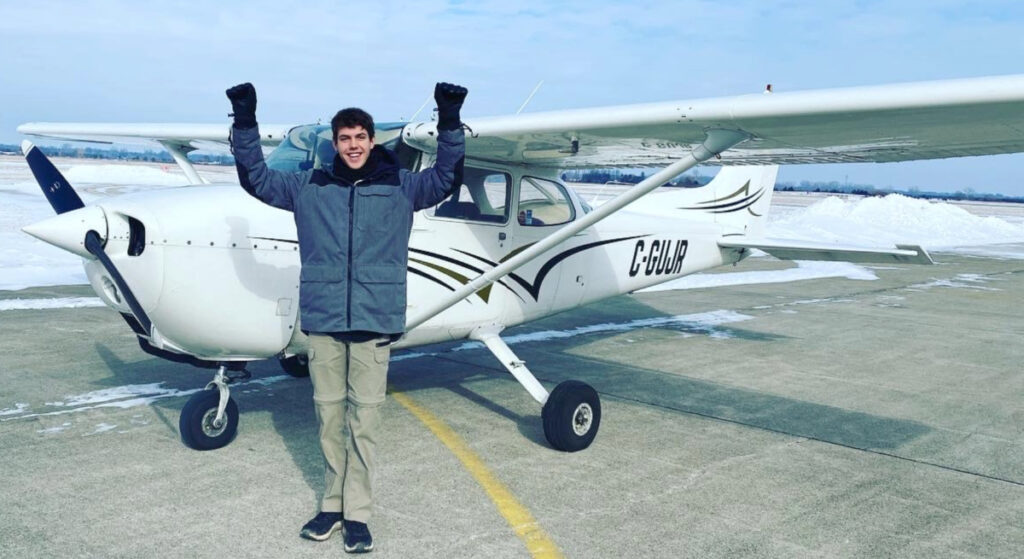 Though too young to drive, this teen already flying