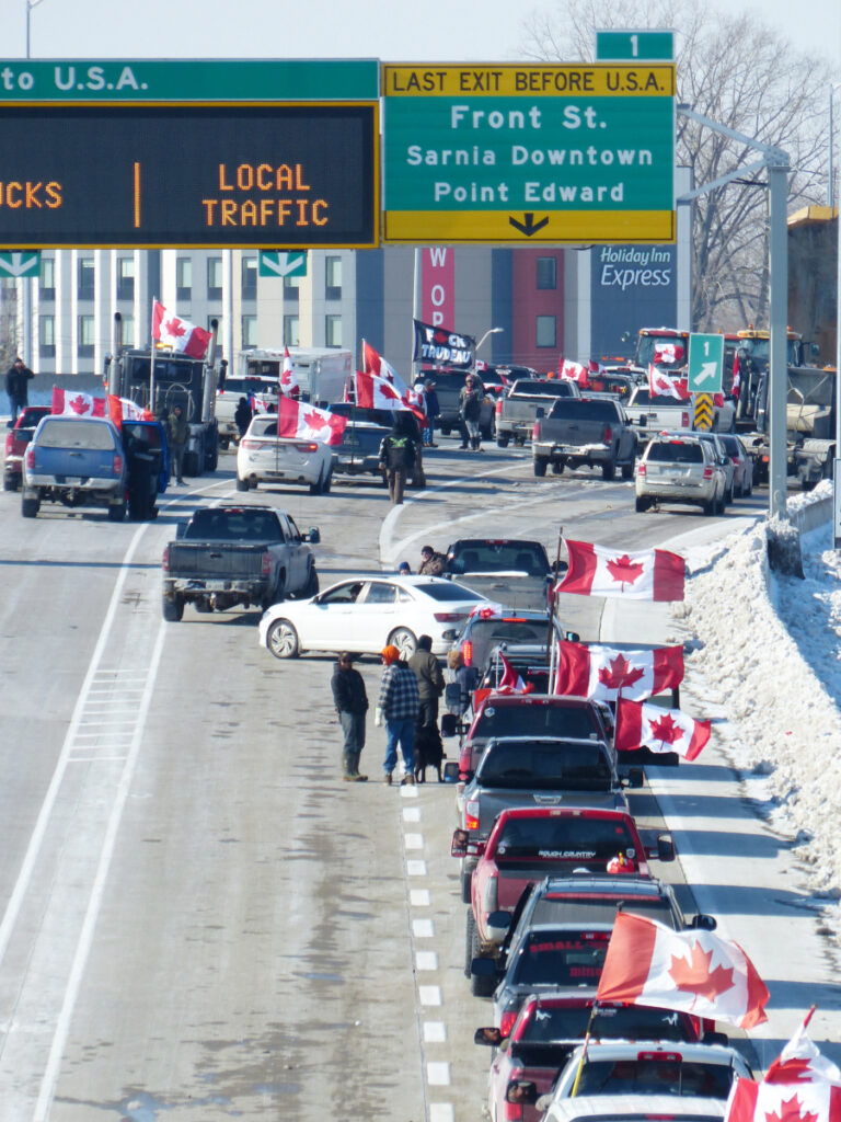 Large freedom convoy and rally in Sarnia today