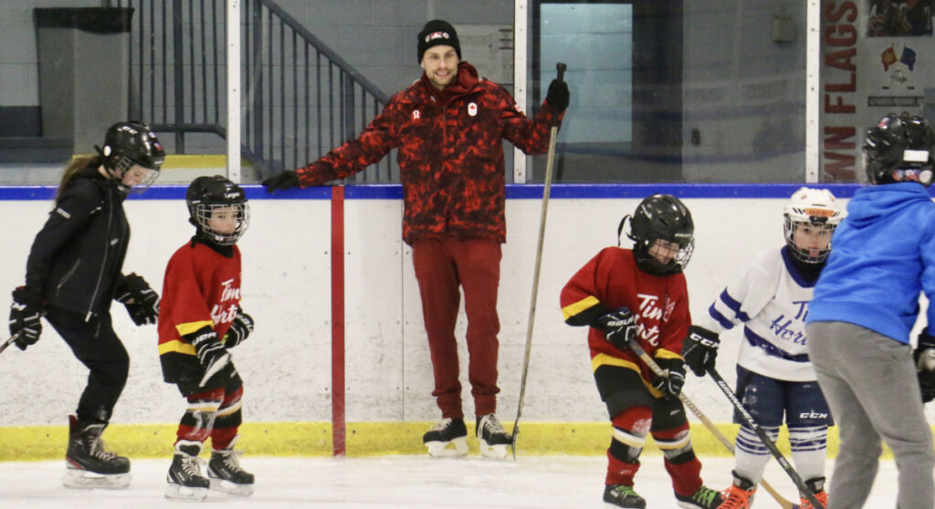 Michael Marinaro visits home after whirlwind Olympics