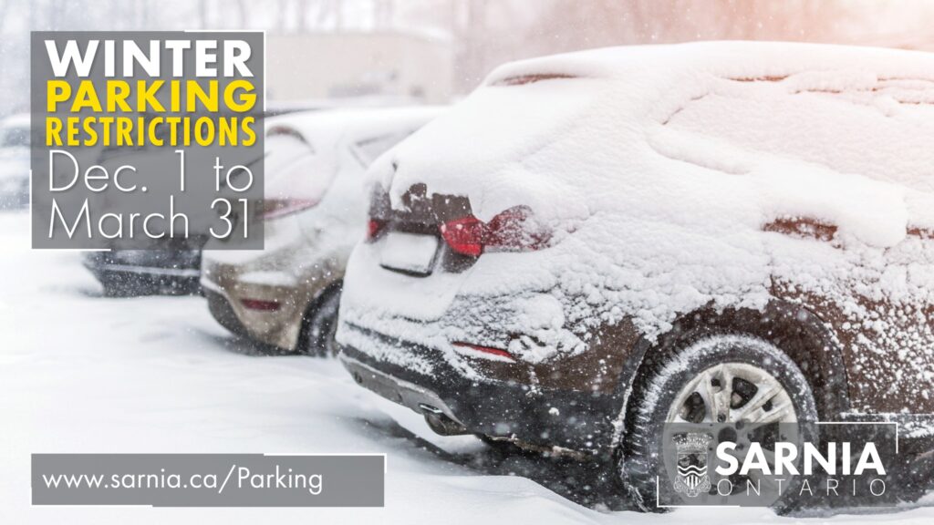 City of Sarnia issues reminder on overnight winter parking restrictions