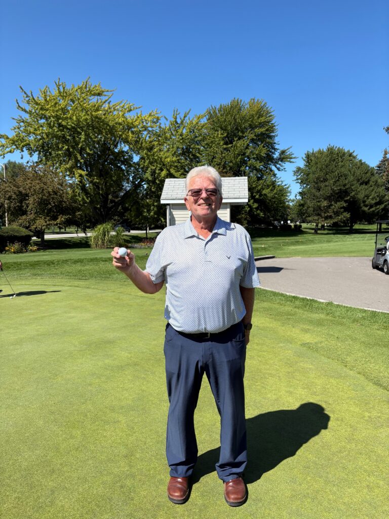 Rich Henderson sinks his fifth career ace
