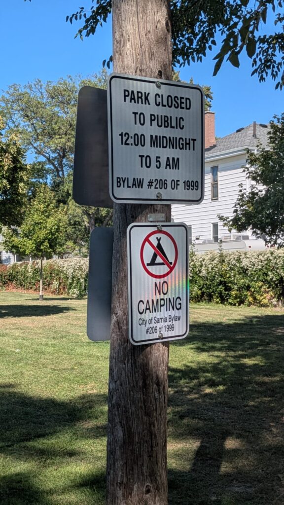 New ‘No Camping’ sign appears in downtown park after police call