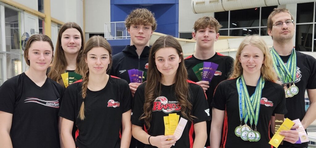 Impressive showing for Sarnia Rapids swimmers at Western Region Championships
