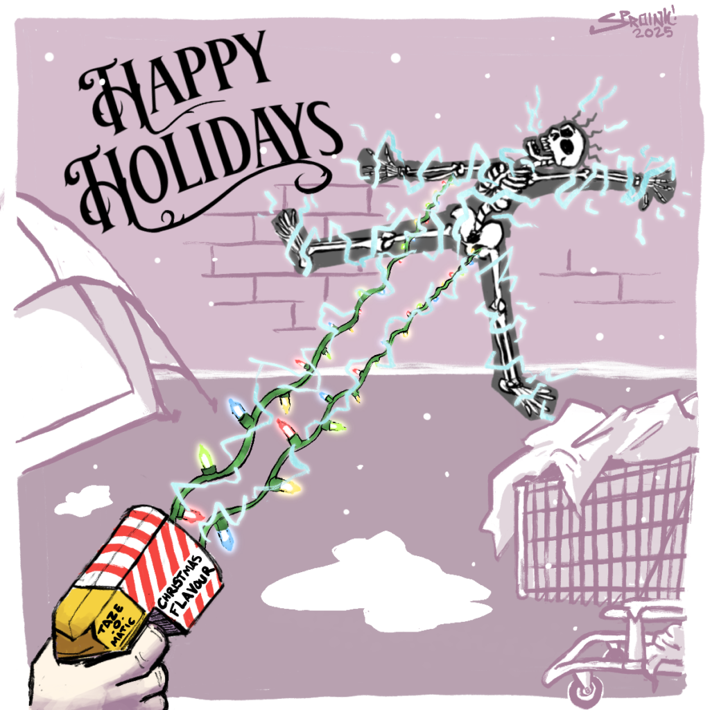 “HO HO HOLD YOUR HANDS WHERE I CAN SEE THEM” by SPROINK!