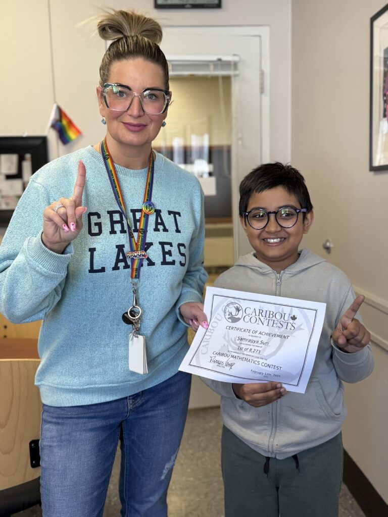 LKDSB Grade 4 student wins top spot in global Caribou Math Contest