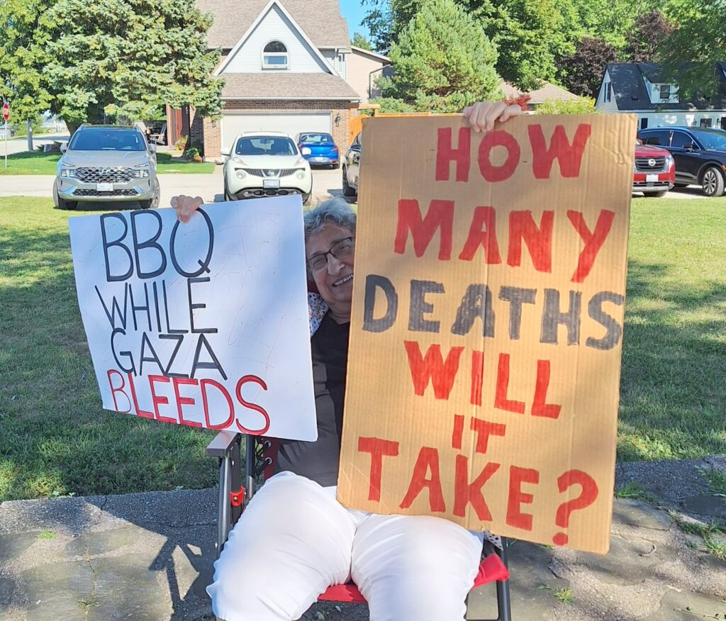 Empty pots, full message: Protesters confront MP Gladu’s BBQ with stark symbolism of Gaza famine