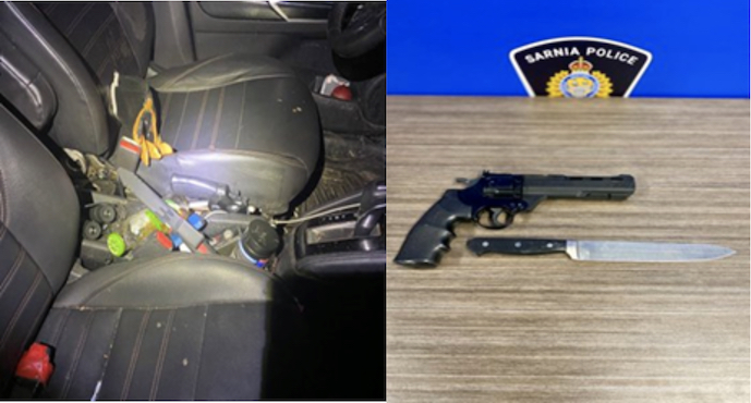 Suspicious vehicle call leads to weapons arrest in Sarnia
