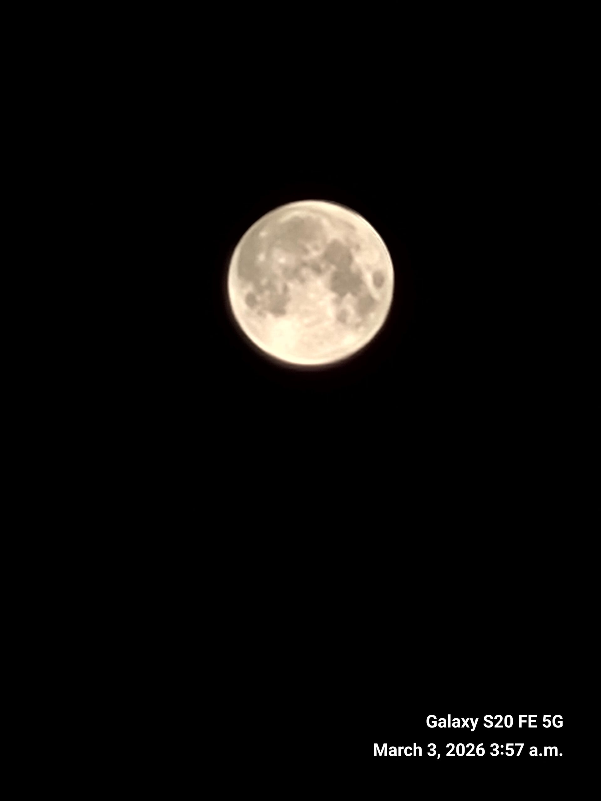 The moon being slowly blocked by the Earth’s shadow