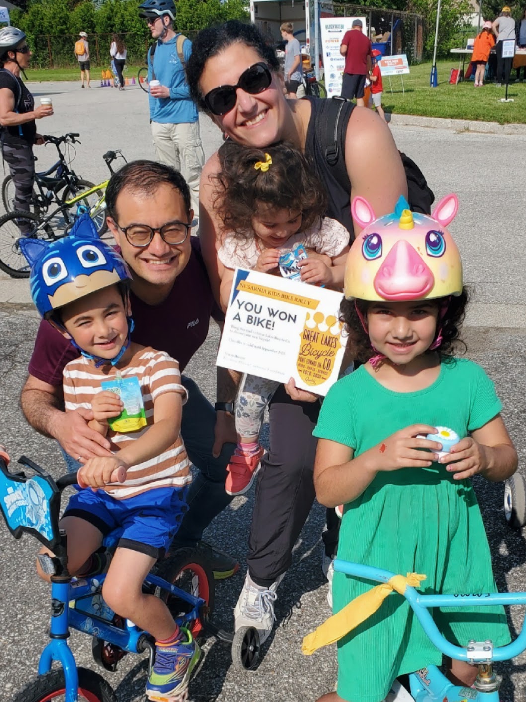 Participants who won a bike