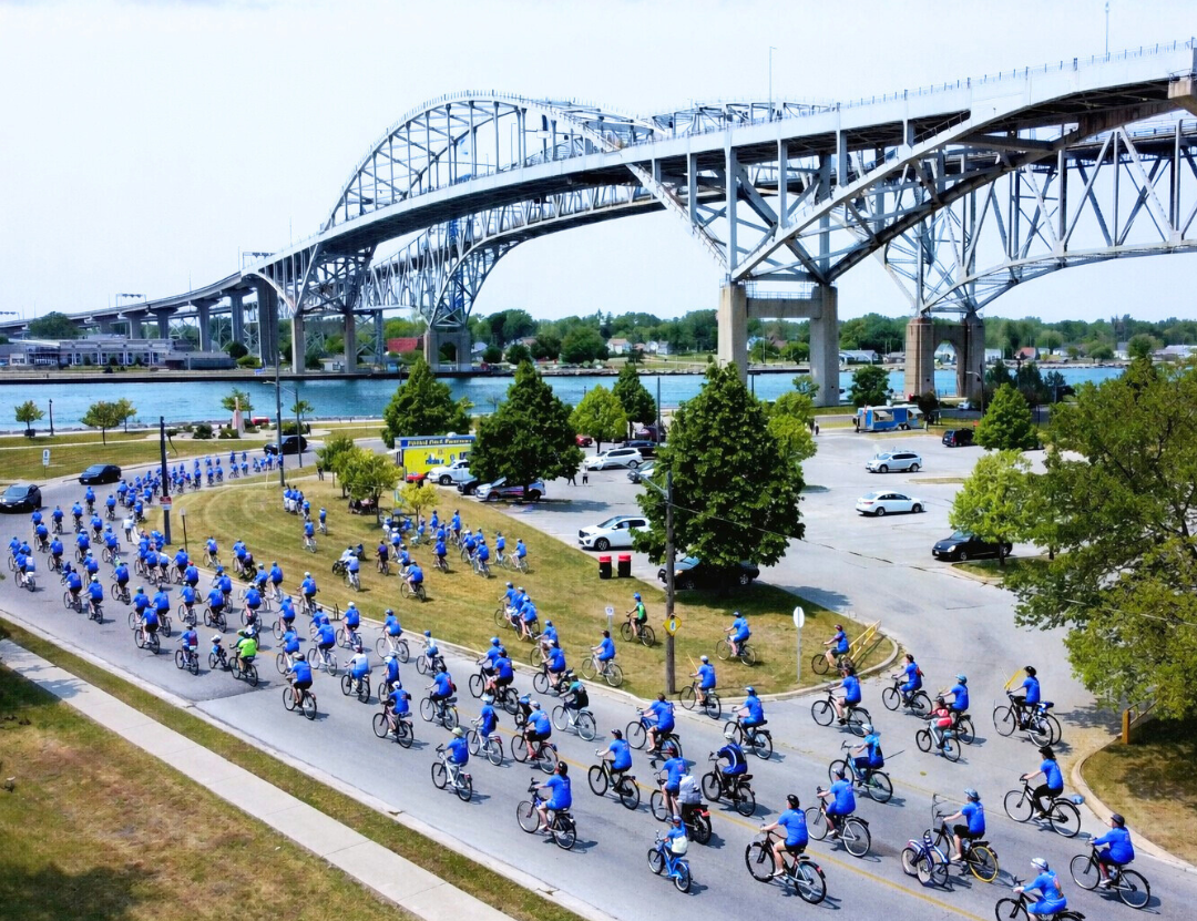 Red shirts and trishaws: Sarnia’s fifth annual Slow Roll returns to the waterfront