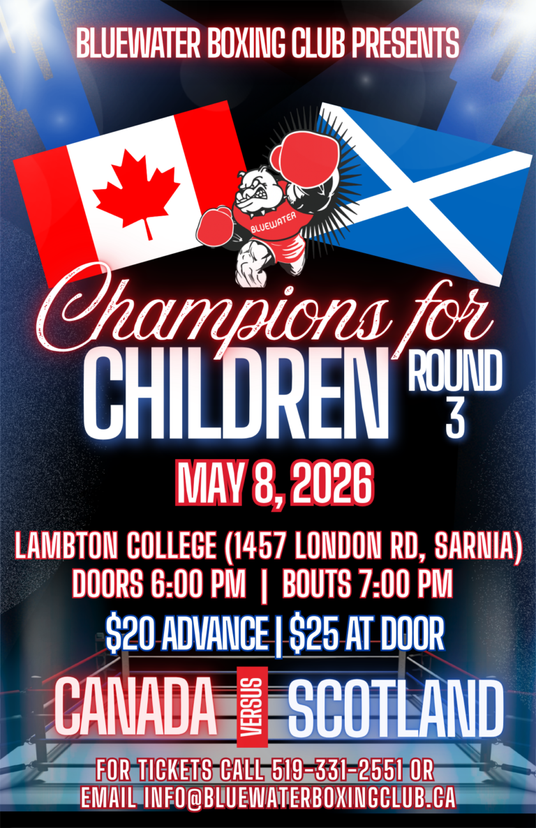Bluewater Boxing Club brings Canada vs. Scotland showdown to Lambton College