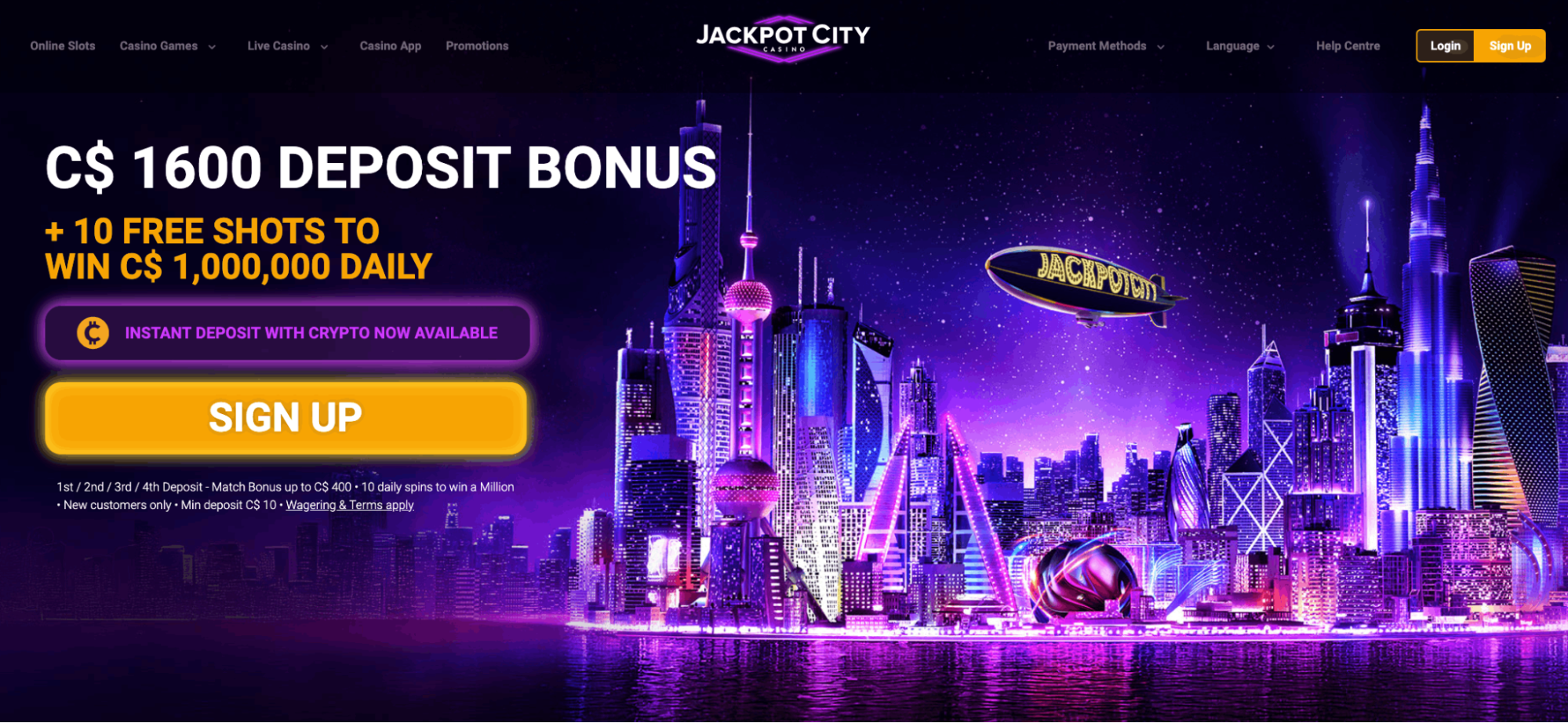 jackpot city new casino site