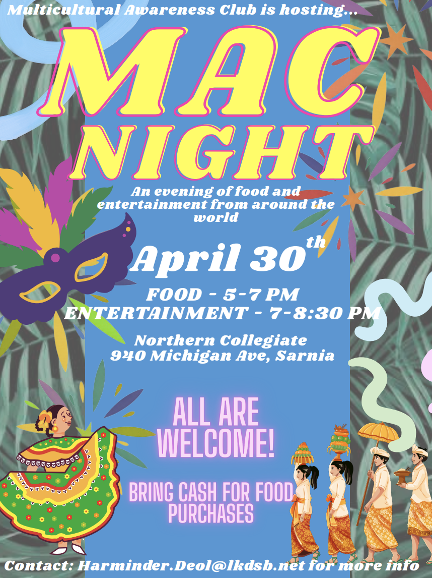 Northern Collegiate to host global celebration at MAC Night