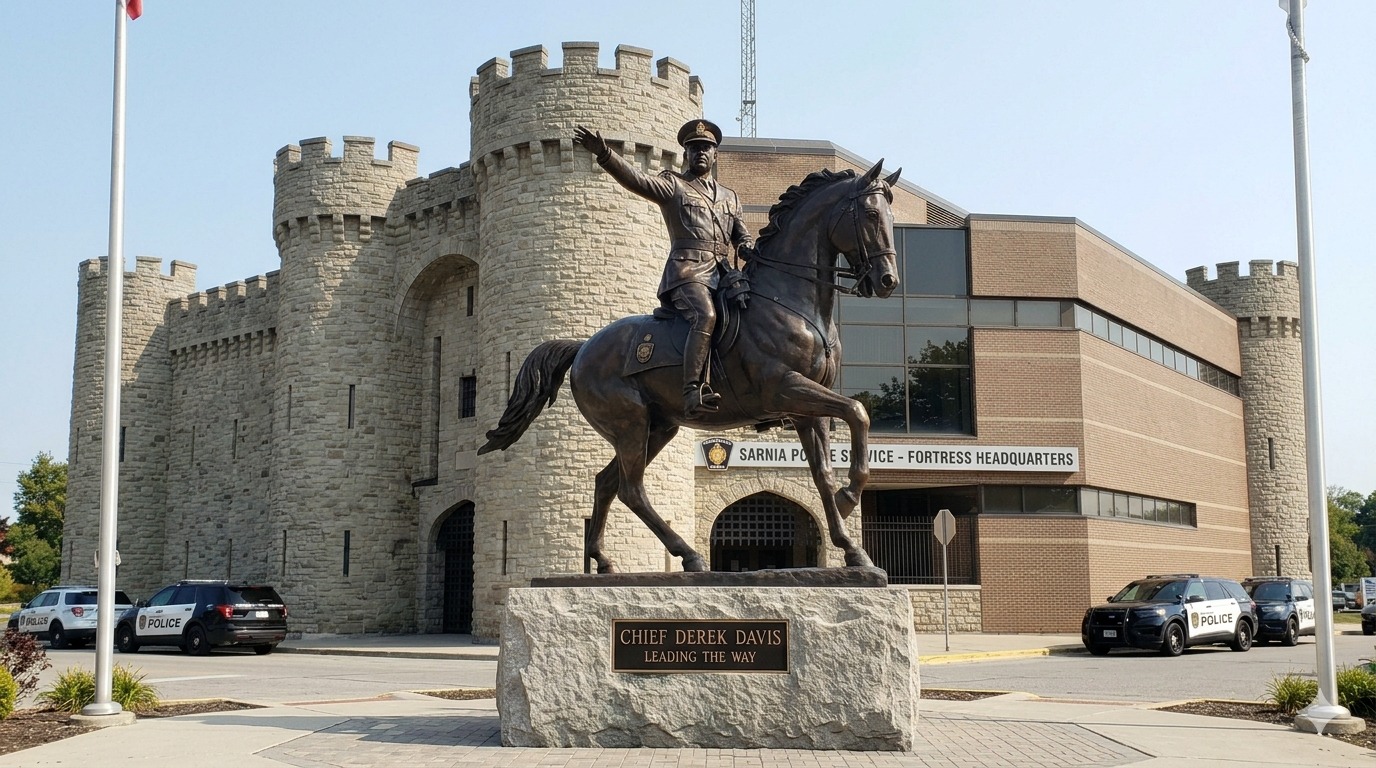Sarnia Police thank local policing expert for “Fortress HQ” design submission