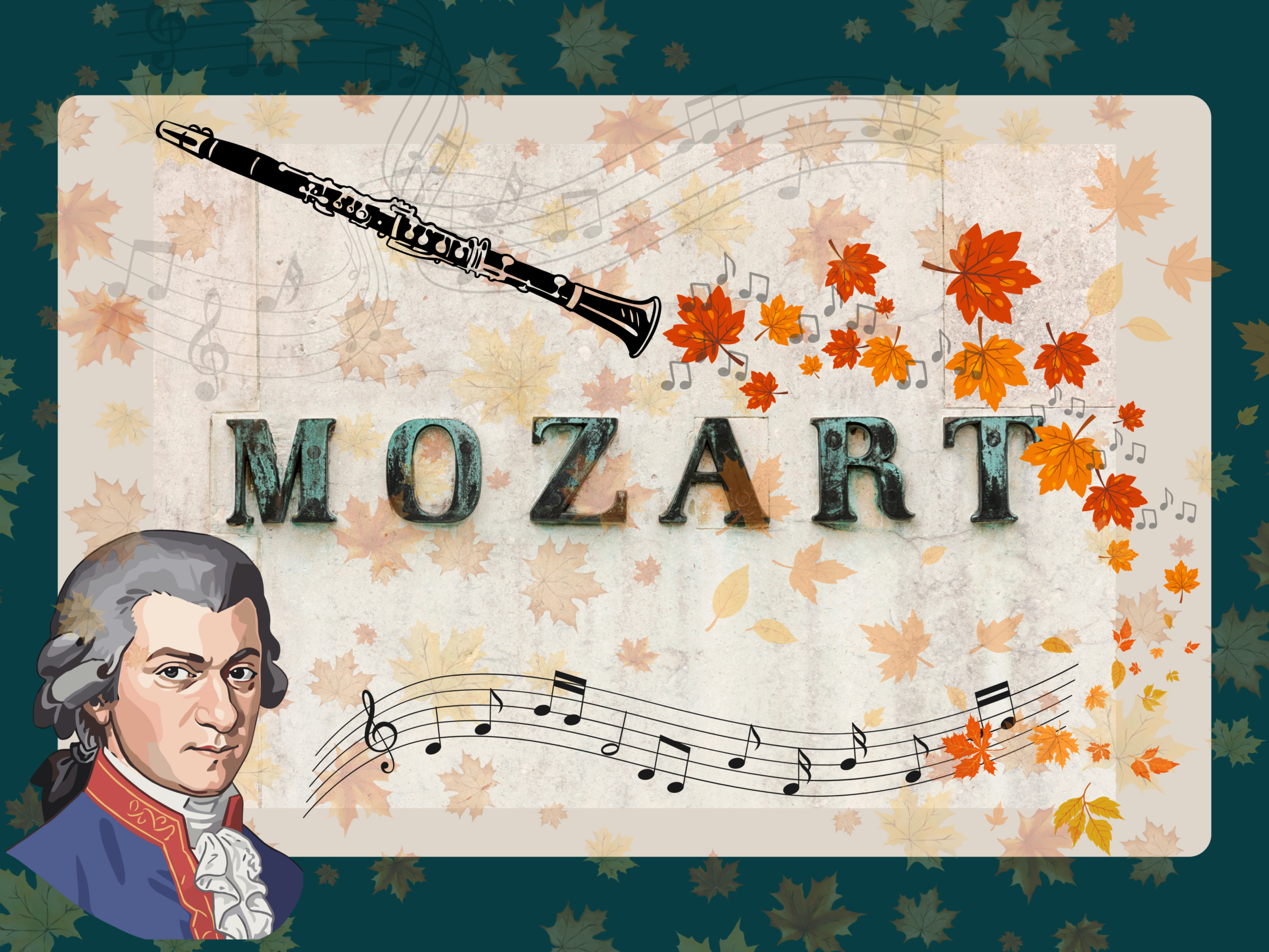 Poster for the International Symphony Orchestra concert Falling for Mozart