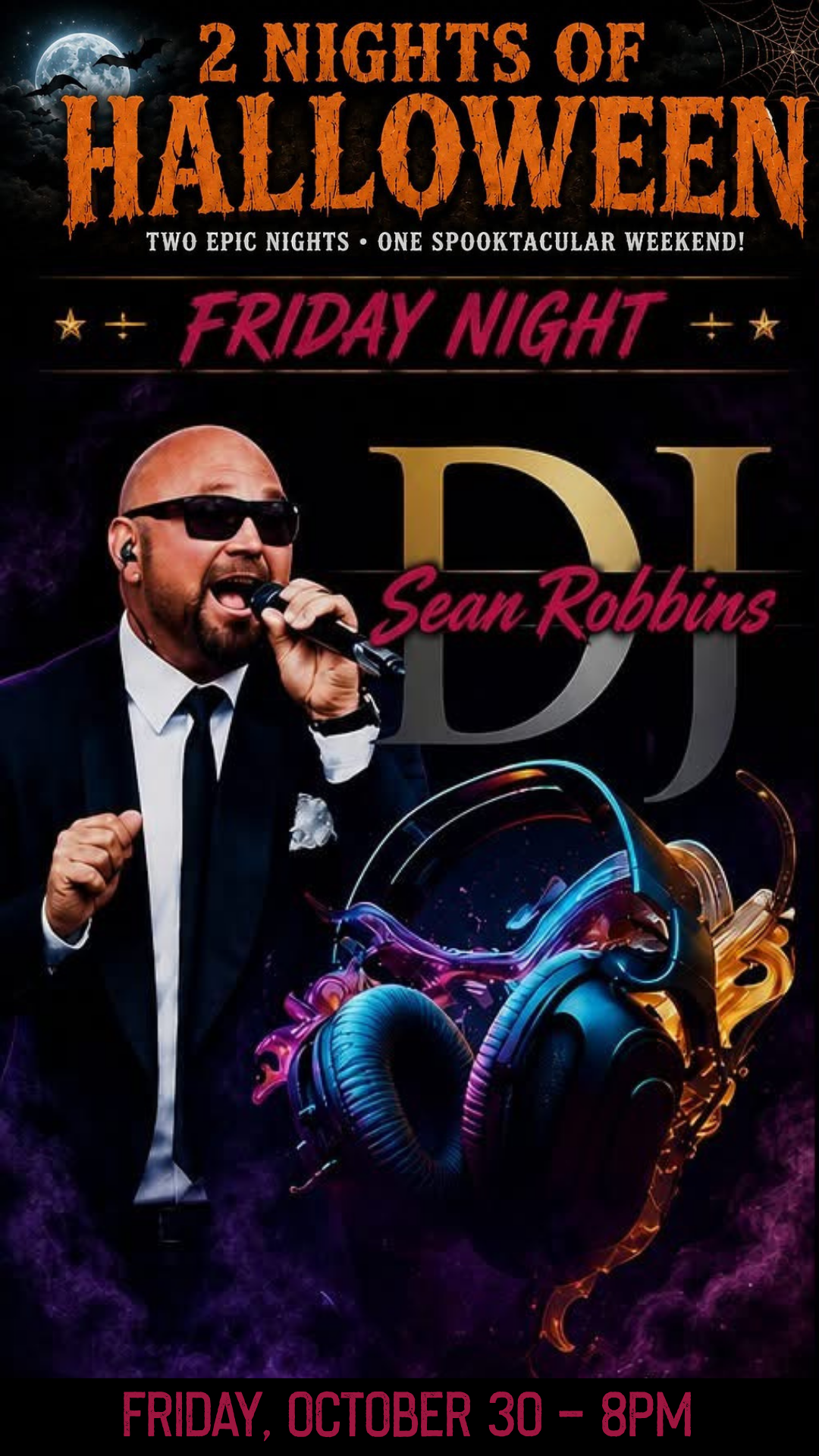 Black Gold Brewery's Malice in Wonderland poster for Friday, October 30, featuring DJ Sean Robbins.